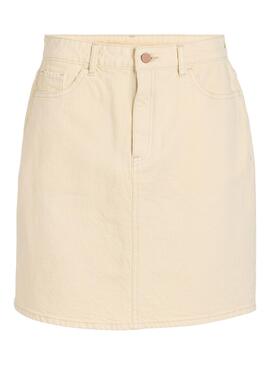 Jupe Vila Vikaja Denim Beige Pour Femme