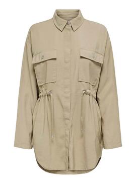 Veste Only Nadine Utility Beige pour Femme