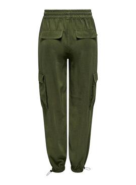 Pantalon Only Aris Parachute Cargo Vert Pour Femme