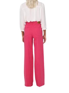 Pantalon en jean Only Madison rose pour femme