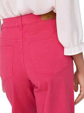 Pantalon en jean Only Madison rose pour femme