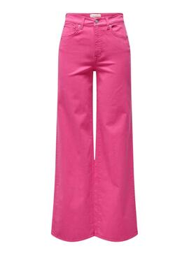 Pantalon en jean Only Madison rose pour femme