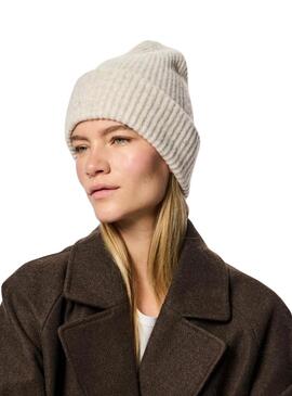 Bonnet Pieces Moella beige pour femme