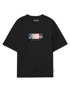 T-shirt Jack and Jones Portland noir pour homme.