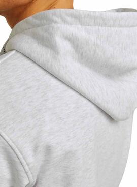 Sweat à capuche blanc pour homme Jack and Jones Portland Block.