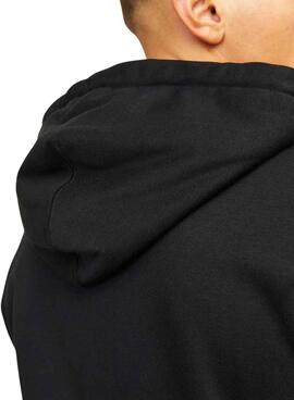 Sweat à capuche noir pour homme Jack and Jones Portland Block.