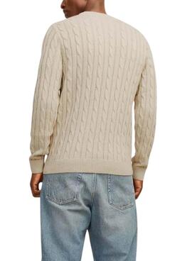 Maillot beige Jack and Jones Eross pour homme.