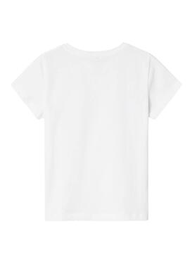 T-shirt Name It Jatakka blanc et bleu pour fille