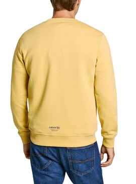 Sweatshirt Pepe Jeans Damian jaune pour homme