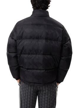 Veste matelassée Lacoste jacquard monogramme noir pour homme
