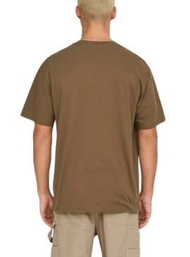 T-shirt Only and Sons Derek Relaxed marron pour homme