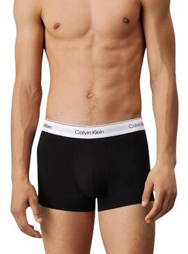 Pack de 3 boxers Calvin Klein noir avec ceinture blanche pour homme