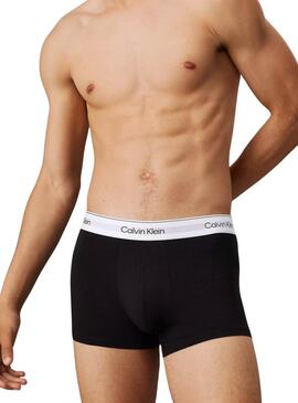 Pack de 3 boxers Calvin Klein noir avec ceinture blanche pour homme