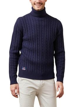 Maillot à col roulé bleu Altonadock pour homme
