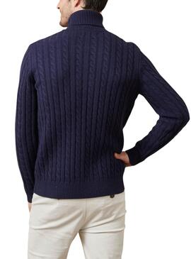 Maillot à col roulé bleu Altonadock pour homme