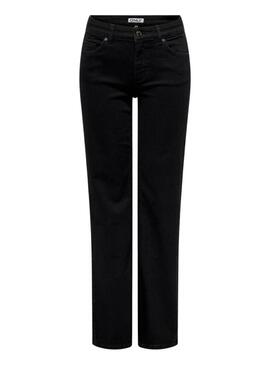 Pantalon en jean Only Blush negro recto para mujer