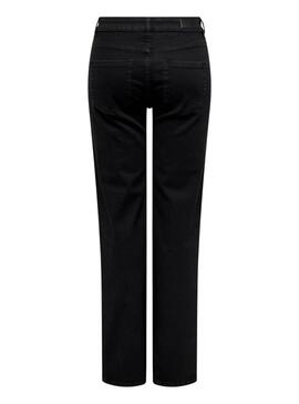 Pantalon en jean Only Blush negro recto para mujer