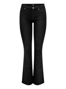 Pantalon en jean Only Blush Flared negro para Mujer