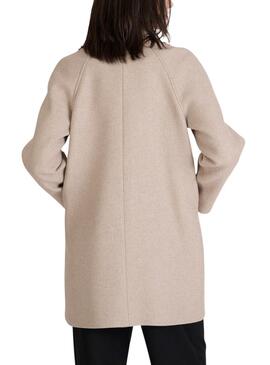 Manteau Naf Naf Camila beige pour femme