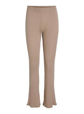 Pantalon Vila Vimullie beige pour femme