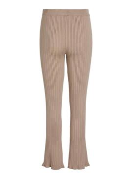 Pantalon Vila Vimullie beige pour femme