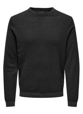 Maillot Only and Sons gris pour homme