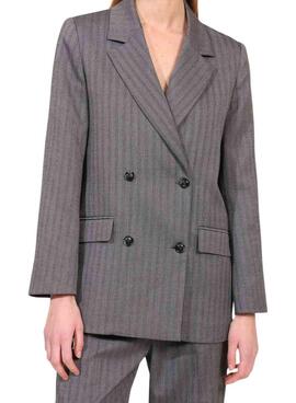 Veste américaine Naf Naf Cori gris pour femme