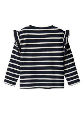 T-shirt Name It Tovelina bleu marine pour fille