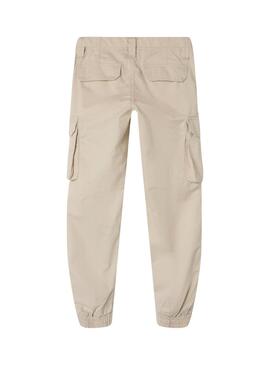 Pantalon Name It Rose beige cargo pour fille