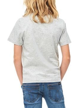 T-Shirt Calvin Klein Monogram Gris pour Enfant