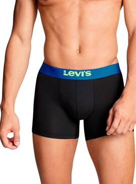 Boîte cadeau Levi's 3 boxers noir néon pour homme