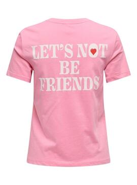 T-shirt Only Lotte rose pour femme