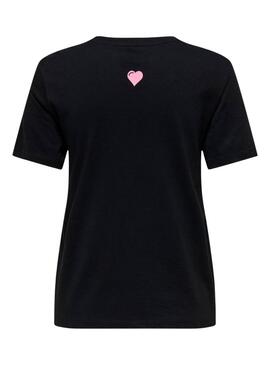 T-shirt Only Lotte noir pour femme