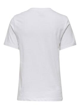 T-shirt Only Lariya blanc pour femme