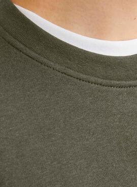 Sweatshirt Jack and Jones Vesterbro Crew vert pour homme.