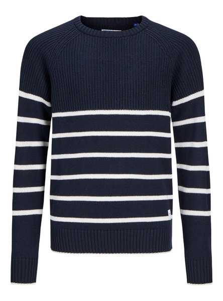 Gallery 1737982212895 jackjones jjpannelknitcrewneckaw24jnr azul