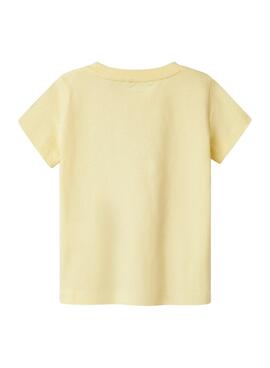 T-shirt Name It Bethany jaune pour fille