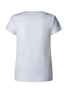 T-shirt Pepe Jeans Merida blanc pour femme