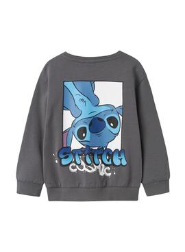 Sweatshirt Name It Jeps Stitch gris pour garçon