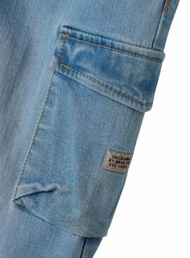 Pantalon jean Name It Ben Baggy cargo pour garçon.