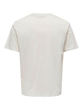 T-shirt Only and Sons Dawson beige pour homme