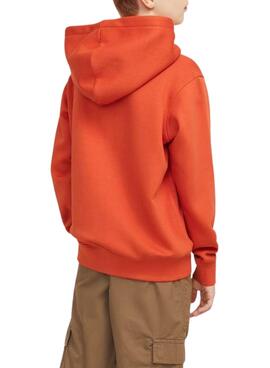 Sweat à capuche Jack and Jones Vesterbro orange pour enfant