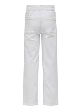 Pantalon Only Kids Sylvie blanc pour fille.