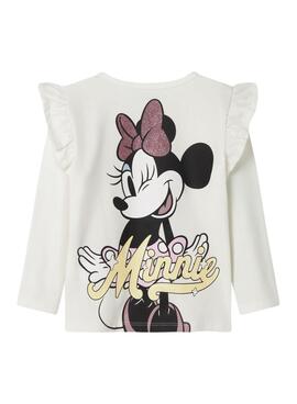 T-shirt Name It Desire Minnie blanche pour fille