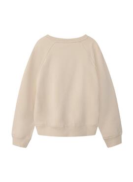 Sweat Name It Tomak beige pour fille.