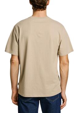 T-shirt Pepe Jeans Connor beige pour homme