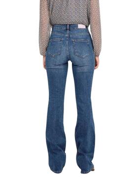 Pantalon en denim Only Blush flare medio para mujer