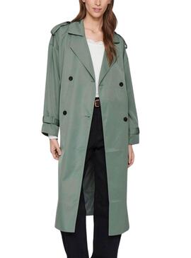 Veste trench Viaddison en vert pour femme