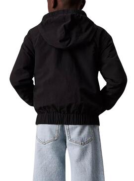 Corta-viento Calvin Klein Jeans noir pour enfant.