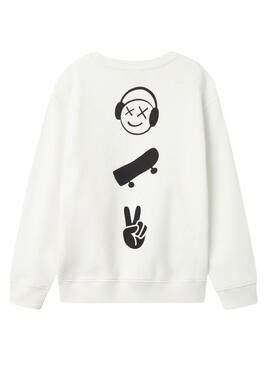 Sweatshirt Name It Barne blanc pour garçon